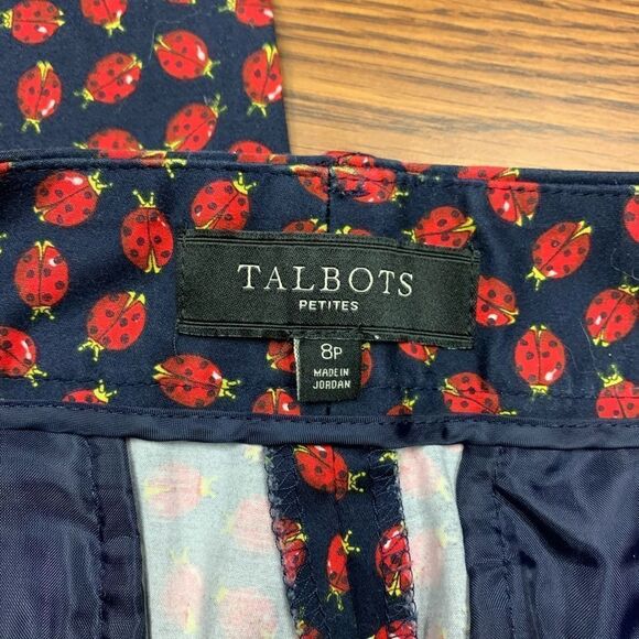 Talbots Heritage Fit Lady Bug Crop Pants 8P - Picture 2 of 4